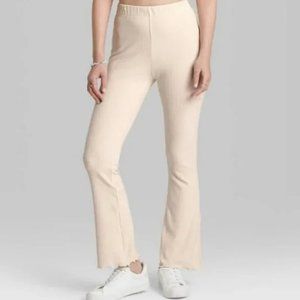 Wild Fable High Waisted Flare Lettuce Edge Casual Pants Medium